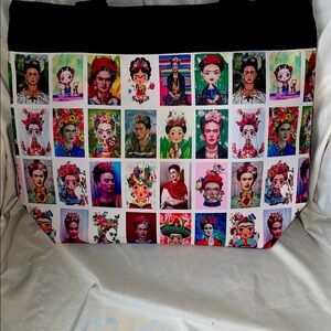 Colorful Frida Kahlo Tote Bag